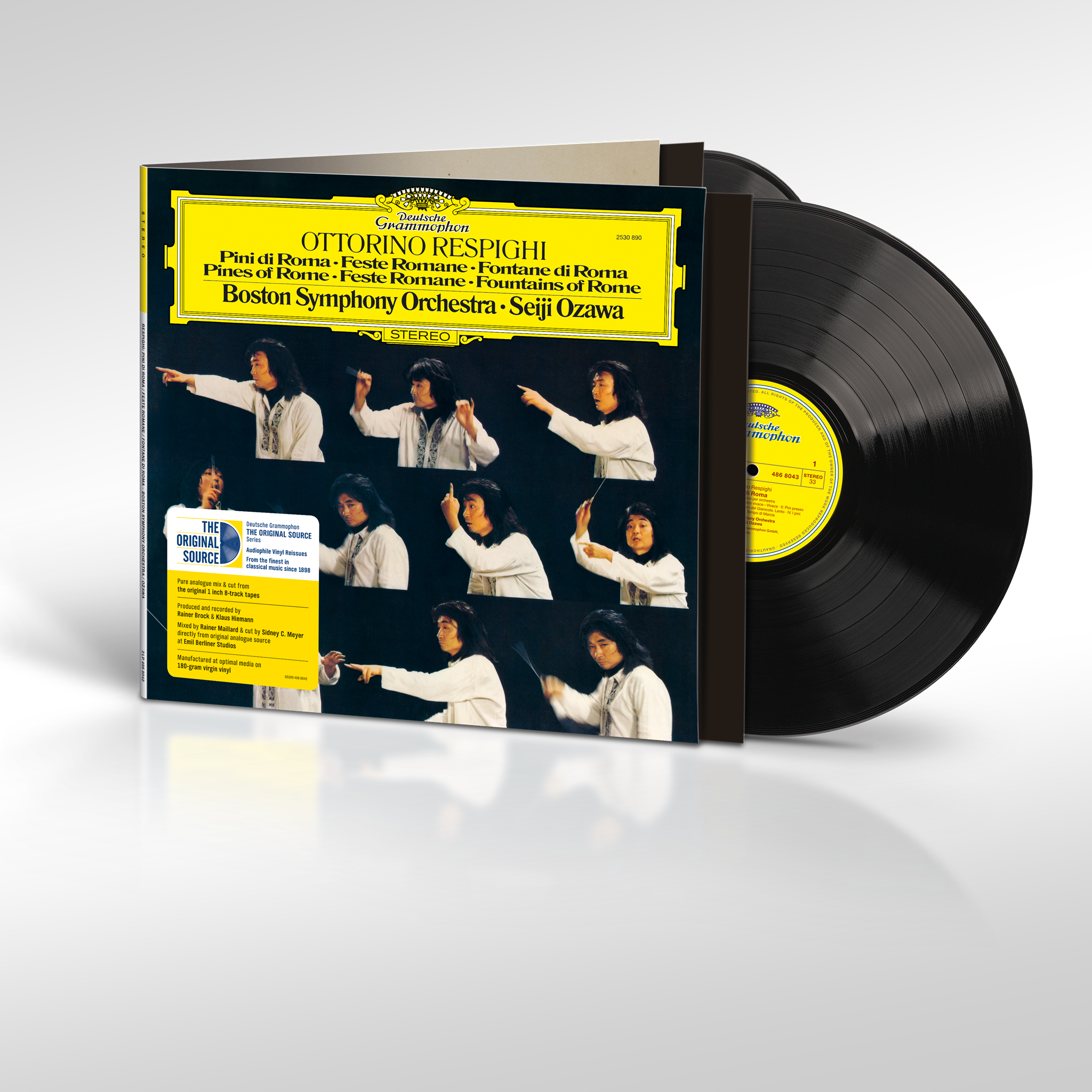 Boston Symphony Orchestra, Seiji Ozawa - RESPIGHI: Pines Of Rome · Feste Romane · Fountains Of Rome (The Original Source): Vinyl 2LP