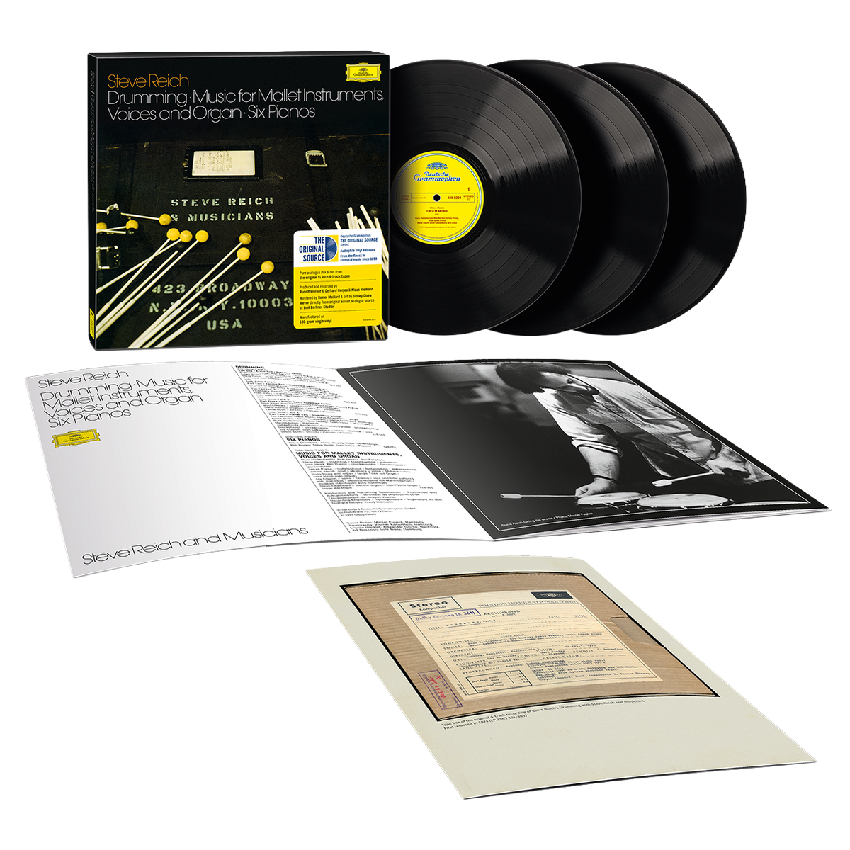 Steve Reich - Reich: Drumming; Music For Mallet Instruments, Voices and Organ; Six Pianos - Vinyl Box