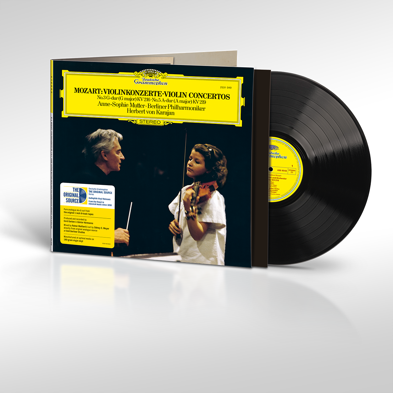 Anne-Sophie Mutter, Herbert von Karajan, Berliner Philharmoniker - MOZART: Violin Concertos Nos. 3 & 5 (The Original Source): Vinyl LP