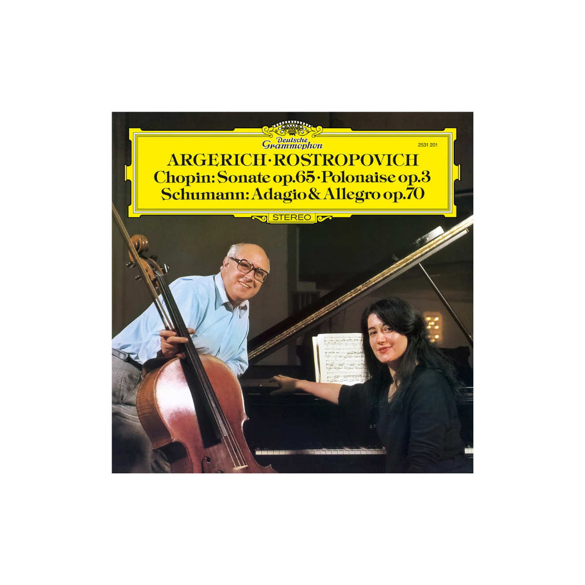 Martha Argerich, Mito Chamber Orchestra, Seiji Ozawa - Chopin: Cello Sonata in G Minor, Op. 65; Introduction & Polonaise brillante, Op. 3 / Schumann: Adagio & Allegro in A-Flat Major, Op. 70 - Original Source Vinyl
